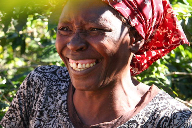 Anna Ushumba, a smallholder coffee farmer in Zimbabwe