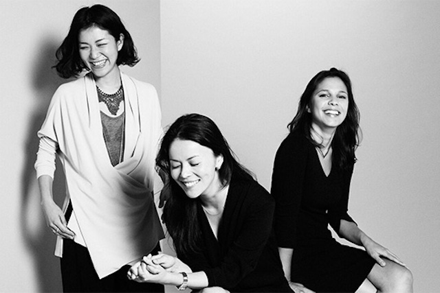 Sarah with M.M.LaFleur co-founders Miyako Nakamura and Narie Foster.
