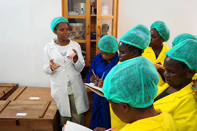 Women participating in an experiential learning visit 