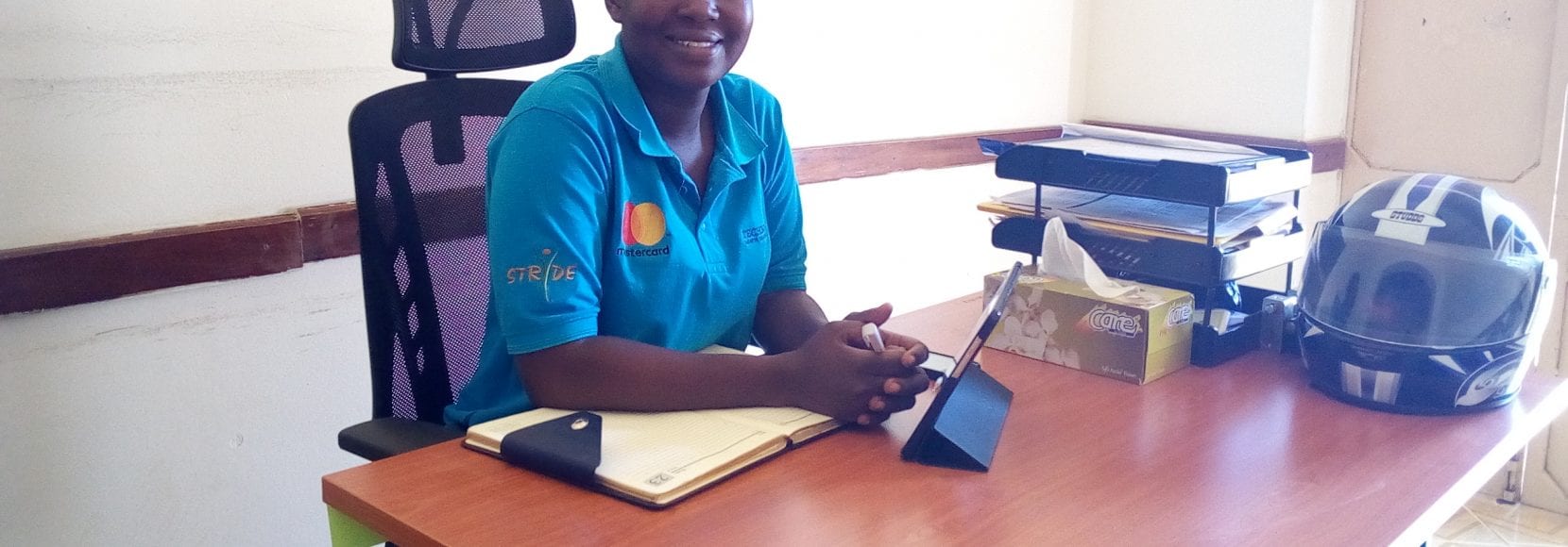 Smiling business woman in Uganda
