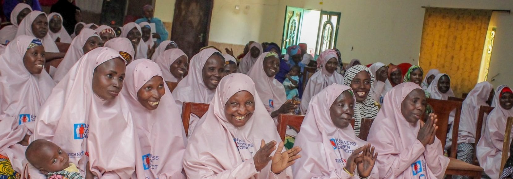Group of women smiling in rural Nigeria