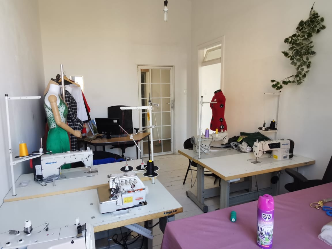 Sewing room of a woman-owned fashion brand in South Africa