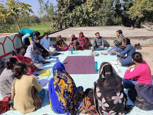 Learn about a program that helps This program helps women Build Sustainable Livelihoods Through Farming and Leadership in India. Women-led Ekta Mahila Kisan Sewa Mandal trustees meet to discuss the FPO's operations.
