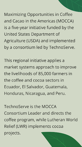 The MOCCA program is helping farmers and entrepreneurs create sustainable livelihoods through coffee and chocolate