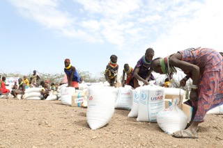 USAID food aid distribution in East Africa, a region where an unprecedented drought is pushing millions to the brink of starvation and food insecurity is being further exacerbated by Russia’s invasion of Ukraine.