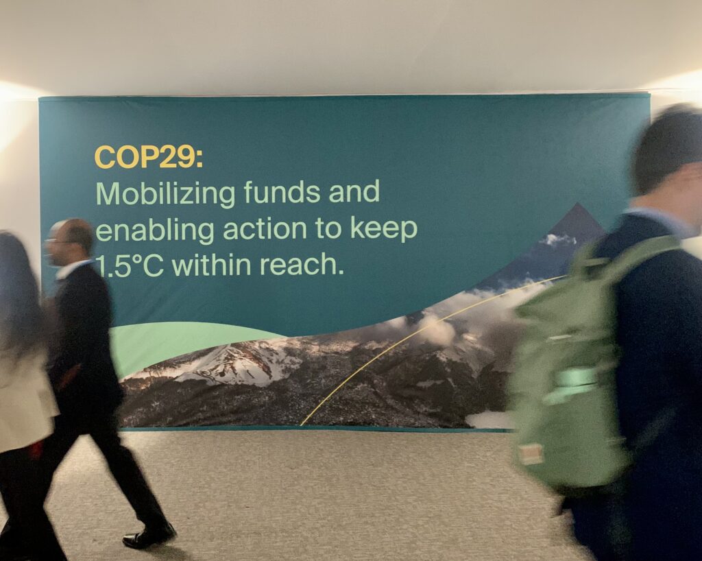 Sign at COP29